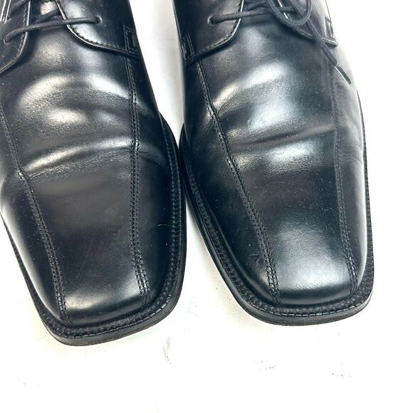 BOSS Hugo Boss Black Square Toe Dress Shoe Derby Lace Up Men’s Size US 11 - Picture 6 of 12